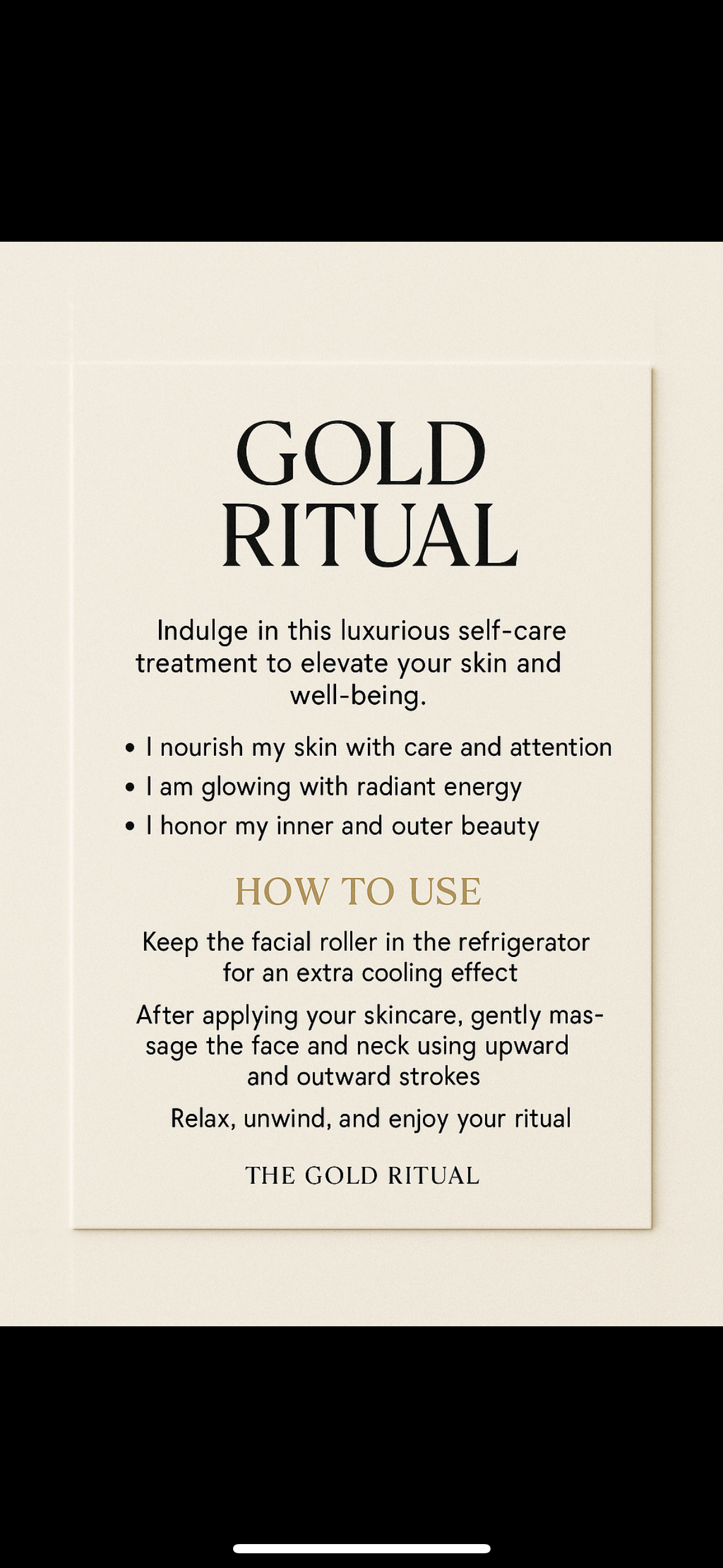 Gold Ritual Ice Face Roller